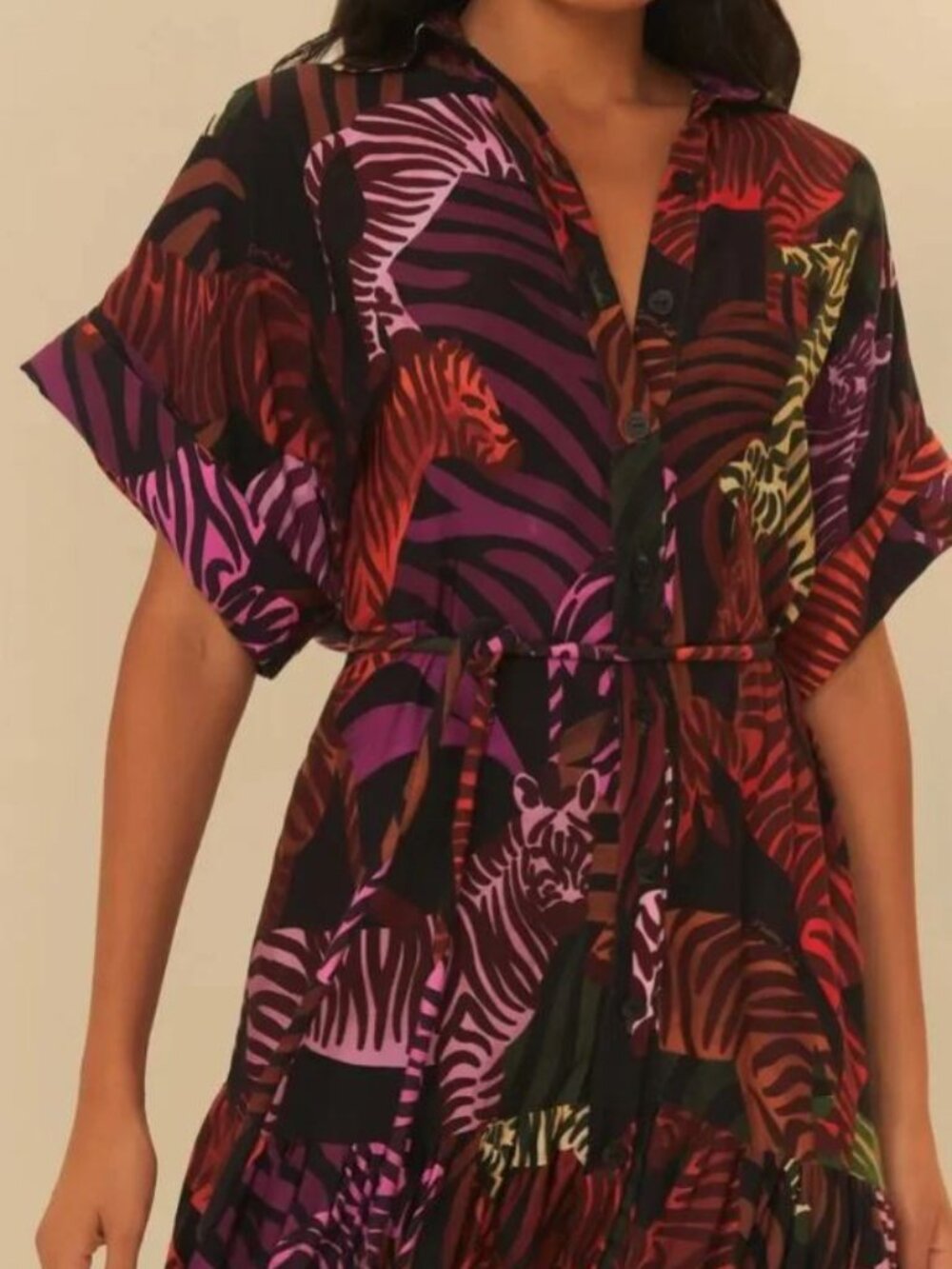 Precious FARM Rio Zebras Maxi Dress sz S NWT - Brazil Line Exclusive!!! - Picture 5 of 12